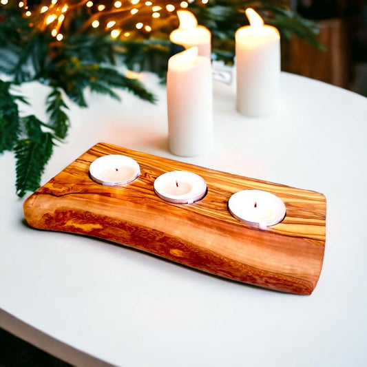 Flat candle holder 3 holes
