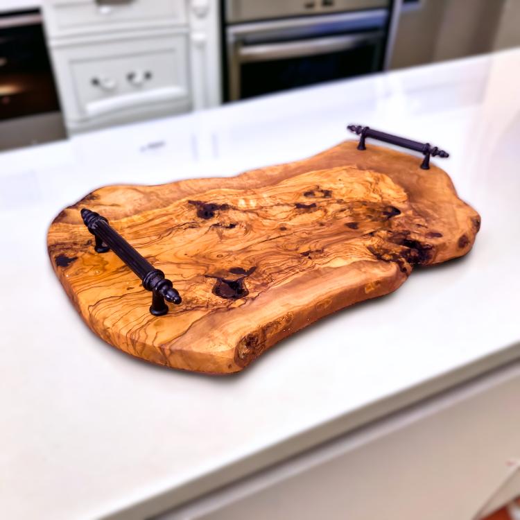 Olive wood rustic tray 45 cm