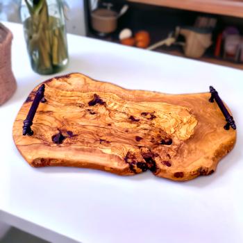 Olive wood rustic tray 45 cm