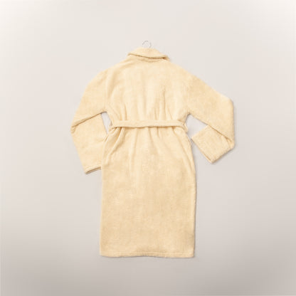 Organic cotton bathrobe shawl collar